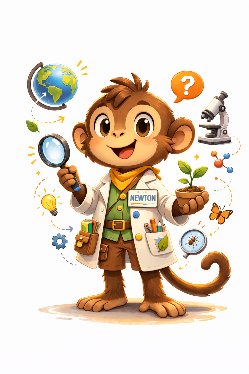 Newton, o macaco de Ciências